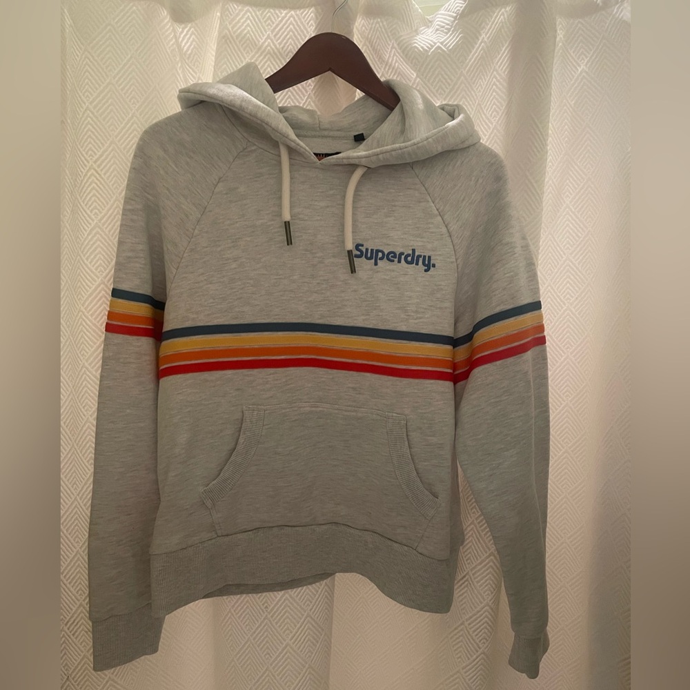 Superdry Rainbow Logo Hoodie Size US 8